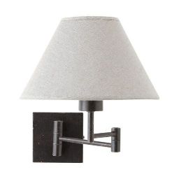 LEWIS tinted metal and cotton wall light H 29cm