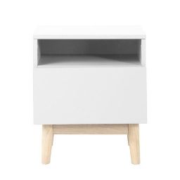 Nachttisch im Vintage-Stil, weiß Artic - 40x46x30cm - Maisons du Monde
