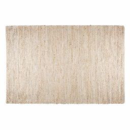 BARCELONE cotton and beige jute rug 200 x 300 cm