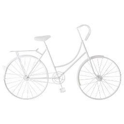 White Metal Bike Wall Art W 184 cm