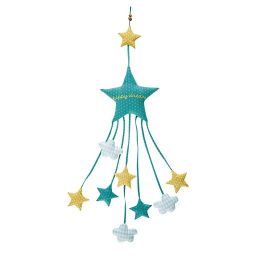 DREAM Printed Cotton Star Garland H. 116 cm