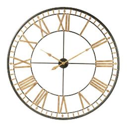LA VALLIÈRE metal clock in black D 120cm