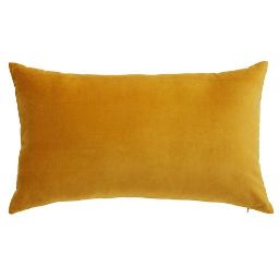 SAVORA mustard yellow velvet cushion 30 x 50 cm