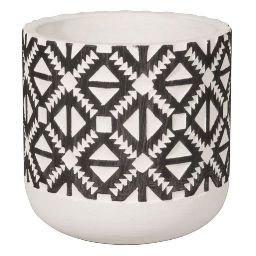 Graphic Patterned Ceramic Planter H13