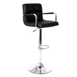 Lot de 2 tabourets de bar design noirs WILLORD
