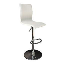 Tabouret de bar / cuisine blanc moderne SURF ALTO (Lot de 2)