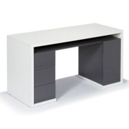 Moneta Grand bureau à 3 tiroirs et 1 porte