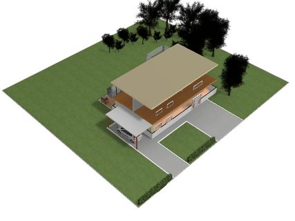 Maison vue extérieure