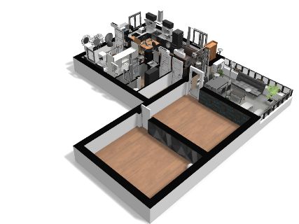 Transformation d'un studio en T2+ combles aménagées en chambres